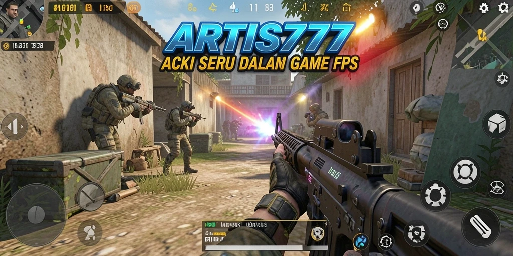 Screenshot menunjukkan aksi intens dalam gameplay ARTIS777 dengan grafis menakjubkan.