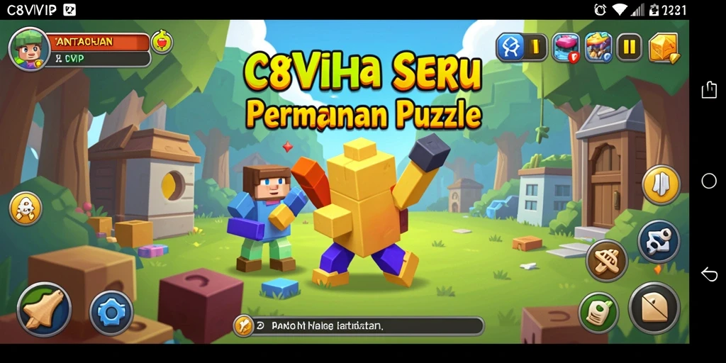 Tampilan gameplay C8VIP dengan tantangan puzzle menarik.