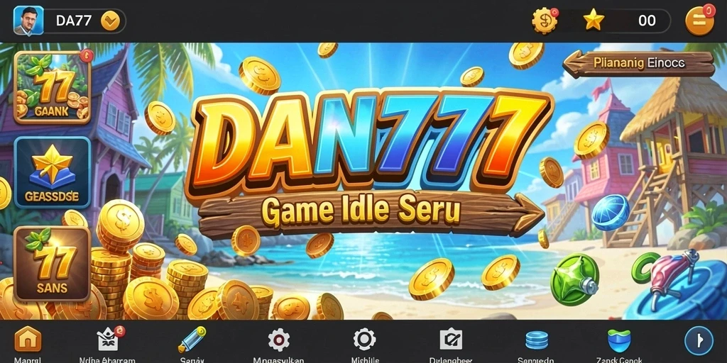 Tampilan gameplay <strong>DAN777</strong> yang menarik dengan elemen-elemen Idle.