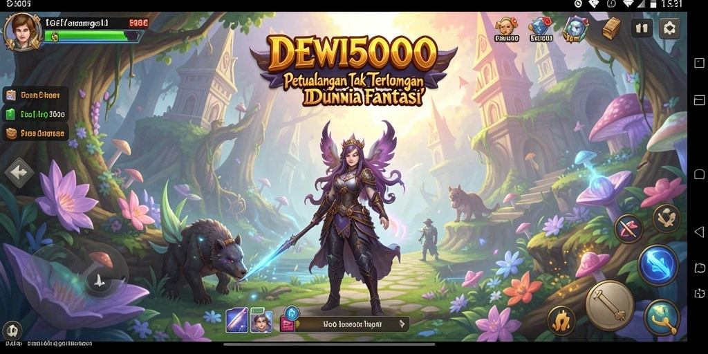 Tangkapan layar DEWI5000 menunjukkan pemain beraksi di dunia petualangan.