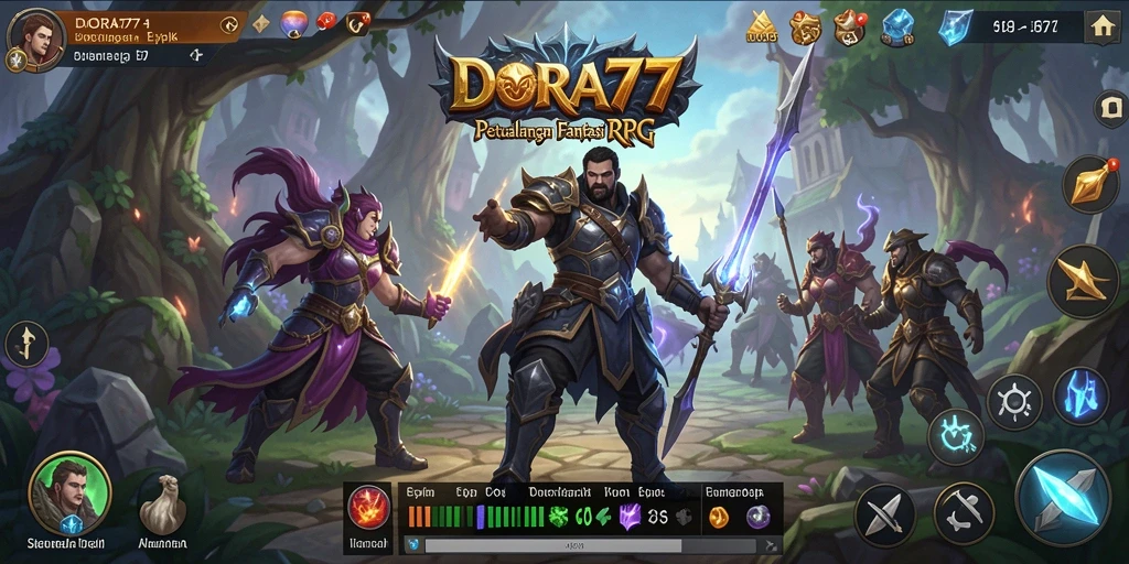 Tampilan menarik dari gameplay RPG DORA77 yang penuh aksi.