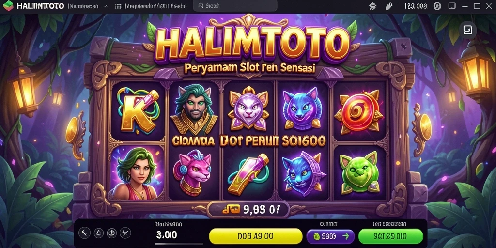 Tampilan gameplay menarik dari HALIMTOTO saat berputar slot.