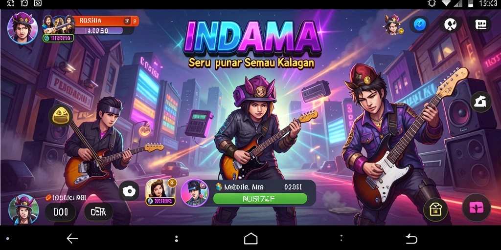 Tampilan menampilkan gameplay seru dan interaktif INDAAA.