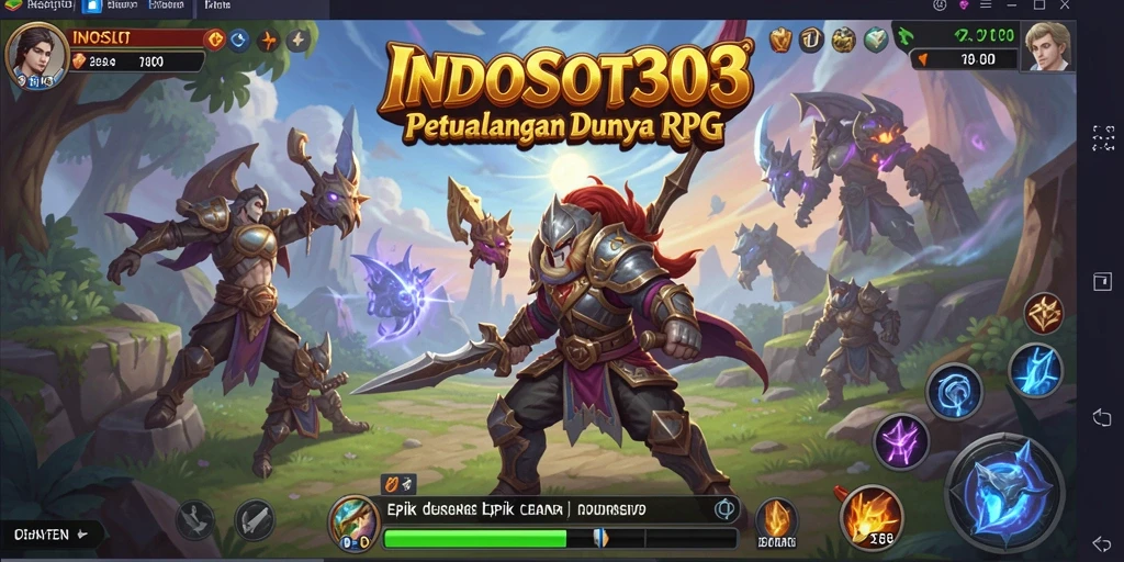 Tangkapan layar gameplay menampilkan aksi RPG seru di INDOSLOT303.
