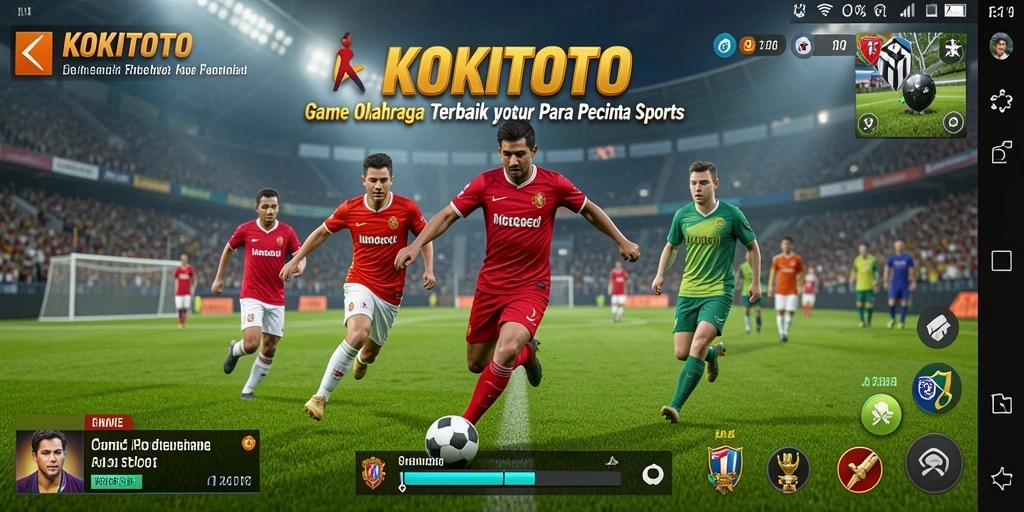 Tampilan gameplay KOKITOTO yang menarik dengan aksi olahraga.