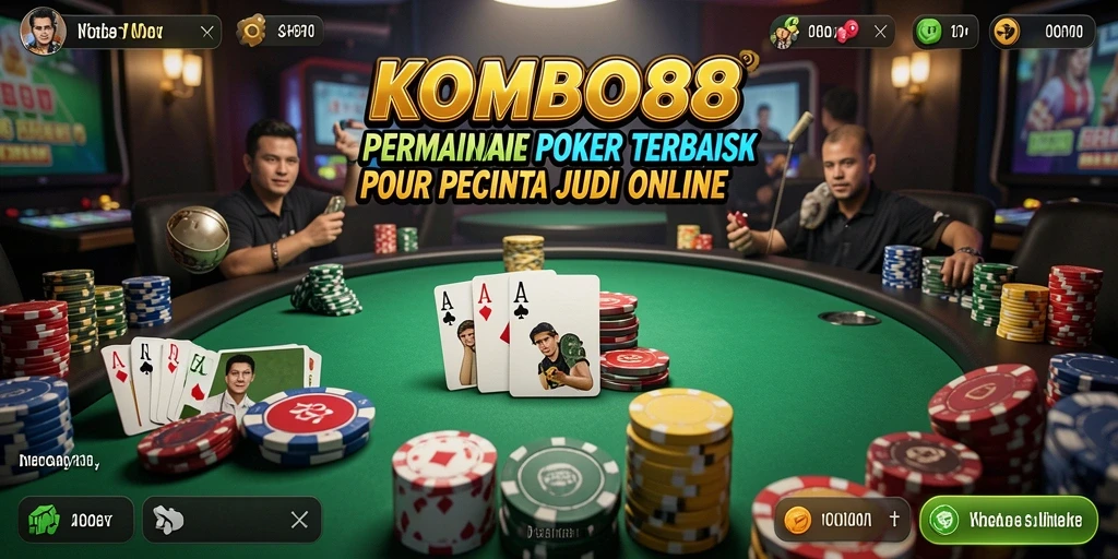Tampilan gameplay menarik dari KOMBO88 saat bermain Poker.