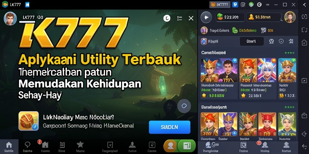 Tampilan antarmuka LK777 yang sederhana dan mudah digunakan.