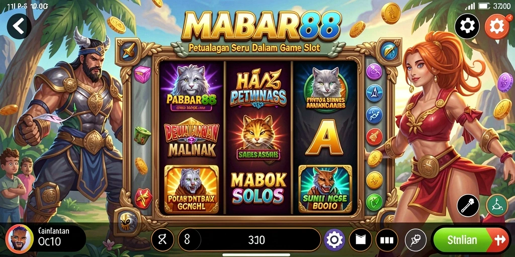 Tampilan gameplay MABAR88 yang penuh warna dan menarik.