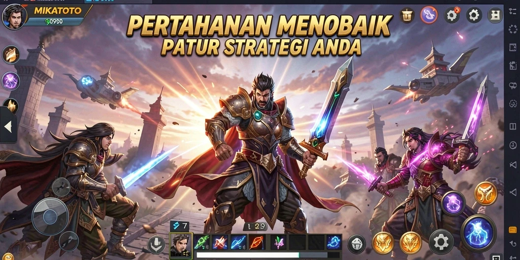 Tampilan gameplay <strong>MIKATOTO</strong> yang mendebarkan dengan strategi Tower Defense.