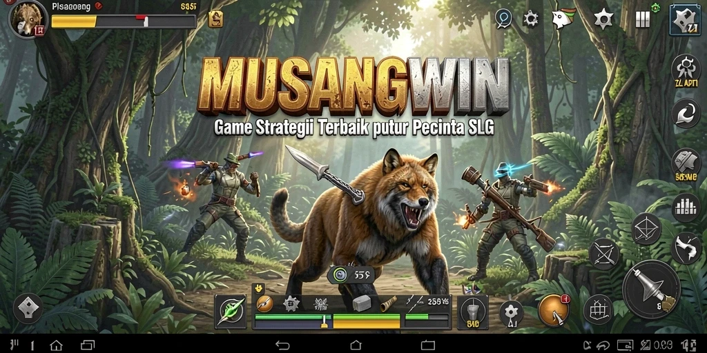 Tampilan gameplay MUSANGWIN yang menegangkan dan strategis.