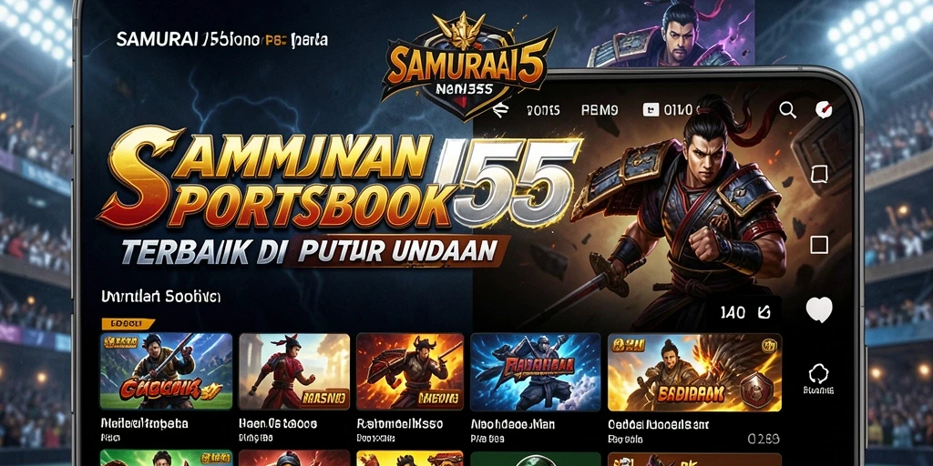 Screenshot menunjukkan antarmuka pengguna yang menarik dari SAMURAI555 dengan pilihan taruhan.