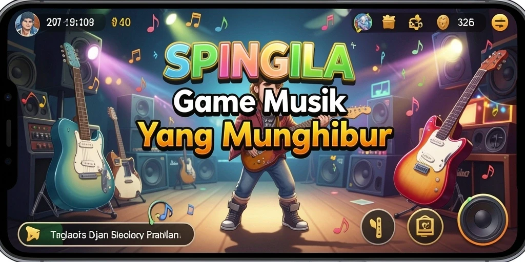 Tampilan gameplay SPINGILA yang penuh warna dan interaktif.