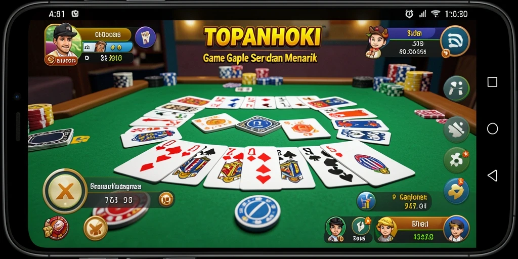 Gameplay Gaple yang seru dan menegangkan saat bermain di TOPANHOKI.