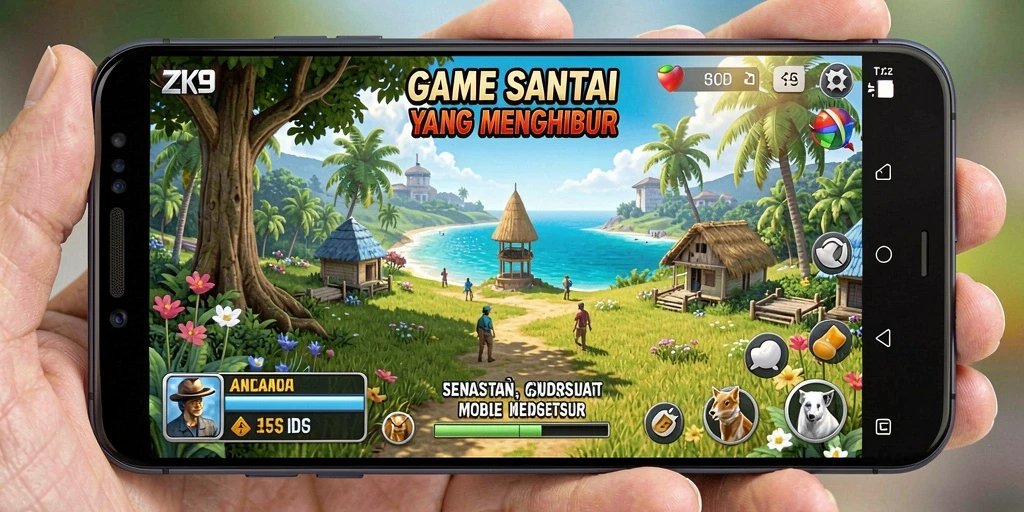 Screenshot ZK9 menampilkan karakter lucu dan gameplay yang menghibur.